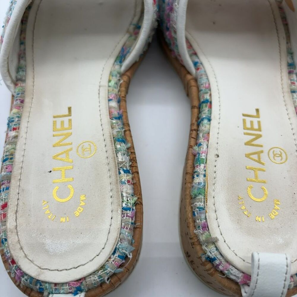 CHANEL Tweed Slide Sandals - Picture 5 of 7